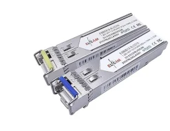 Elfcam-shop Box Domotique-Elfcam - 2 Modules SFP BIDI 1,25 Gbps LC/UPC Monomode OS2, DDM, 10 km, TX 1310/RX 1550 & TX 1550/RX 1310