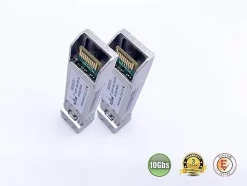 Elfcam-shop Box Domotique-Elfcam - 2 Modules SFP+ 10 Gbps - LC/UPC Monomode OS2, 1310nm 10GBase-LR, 10 km, Compatibles Freebox Ultra