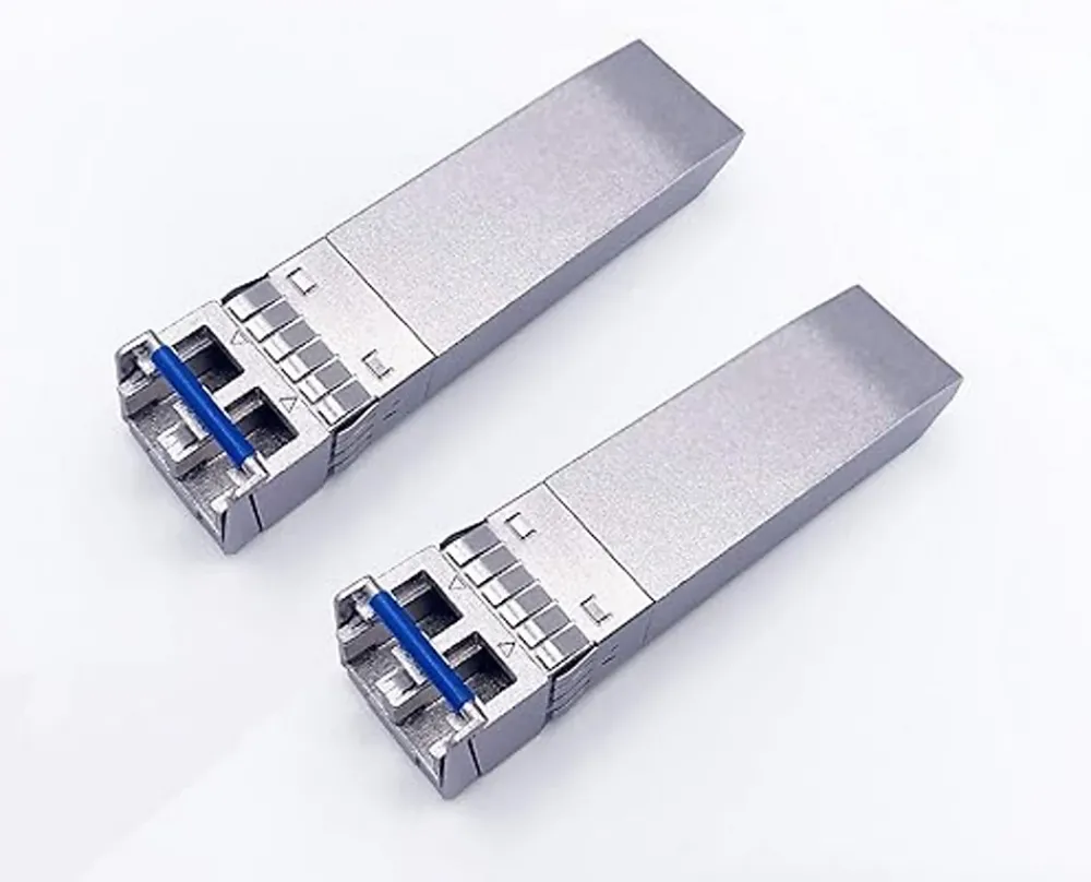 Elfcam-shop Box Domotique-Elfcam - 2 Modules SFP+ 10 Gbps - LC/UPC Monomode OS2, 1310nm 10GBase-LR, 10 km, Compatibles Freebox Ultra