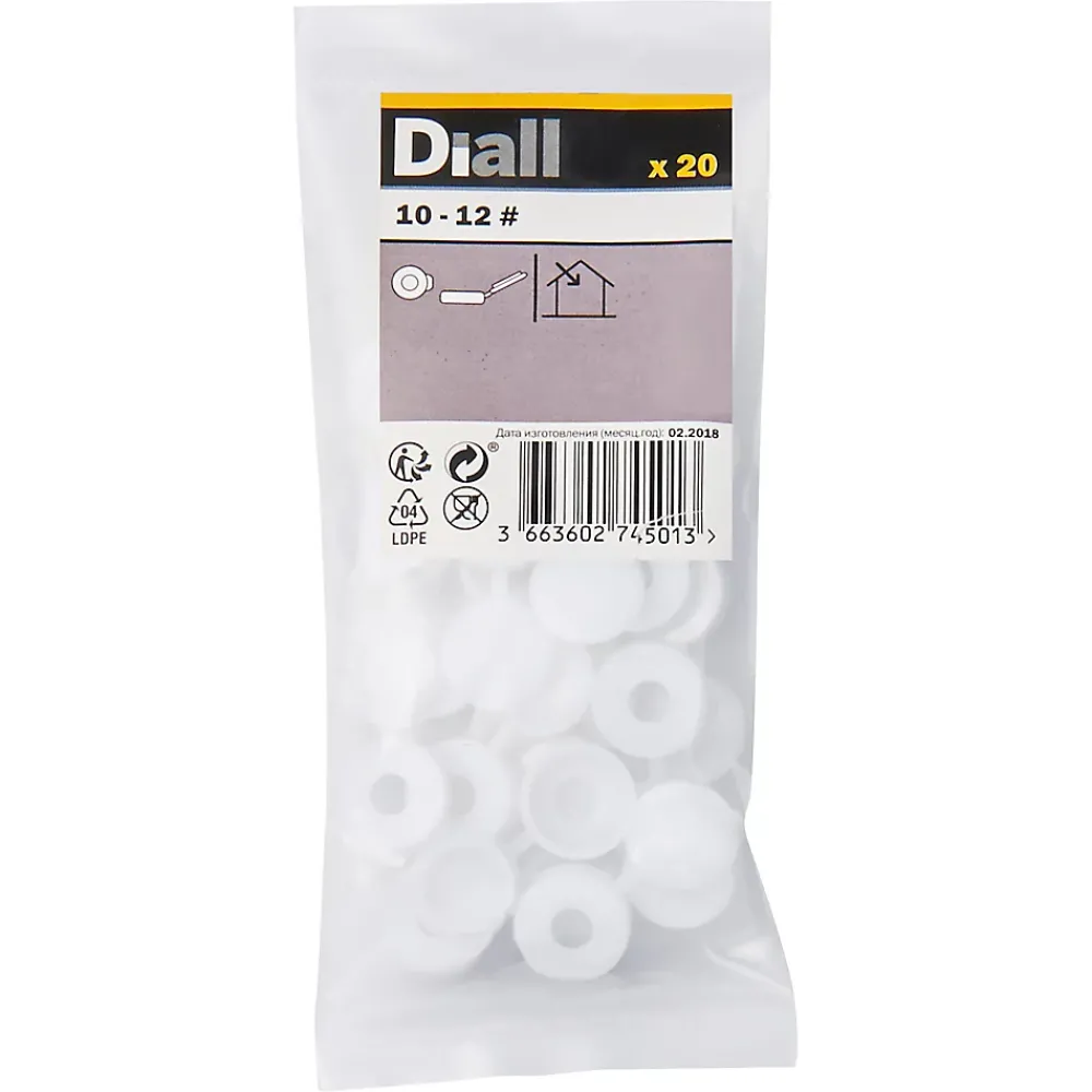 Diall Cache Vis Et Cache Trou-Embout blanc à clipser ø10-12 mm - 20 pièces