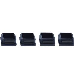 Diall Patin, Feutre Et Embout-Embout en plastique 37 x 37 mm x 4, noir