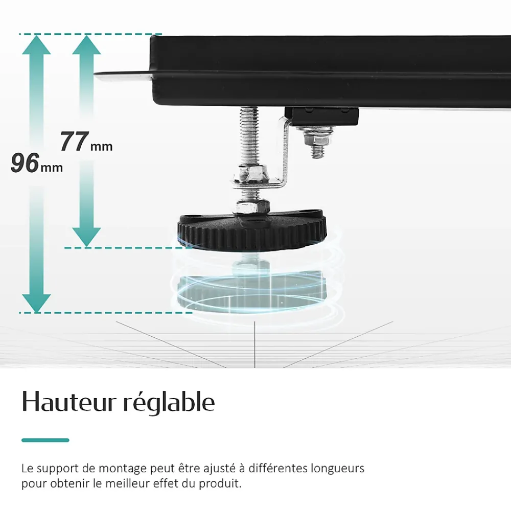 EMKE Evacuation De Douche-Caniveau de Douche 50 cm, Acier Inox, Siphon de Sol 2 en 1 avec Filtre à Cheveux, Finition Noire Élégante