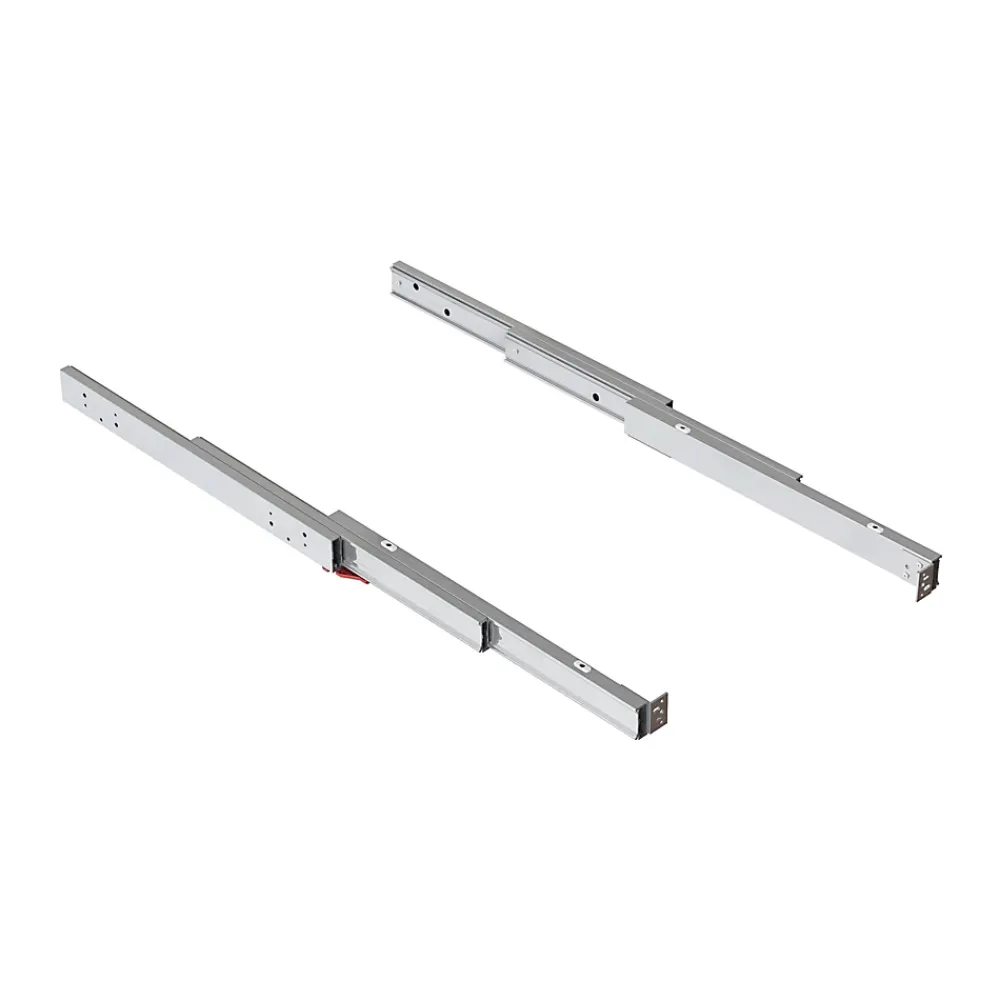 Compas, Coulisse Et Coulisseau-Emuca Coulisses de table télescopique Shot, Aluminium, Inox anodisé