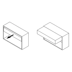 Compas, Coulisse Et Coulisseau-Emuca Coulisses pour table extensible et relevable Oplà Folding+39, Aluminium, Acier inox anodisé