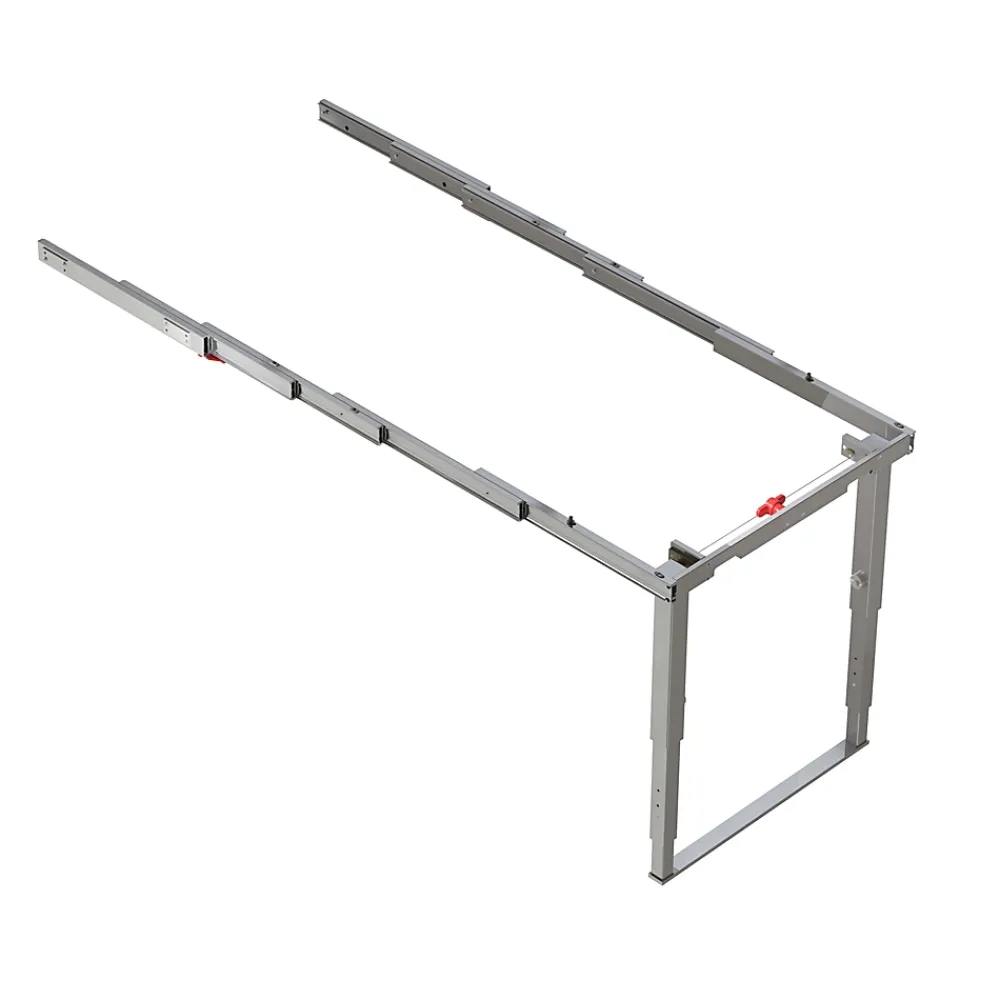 Emuca Coulisses pour table à rallonge Party, Aluminium, Inox anodisé