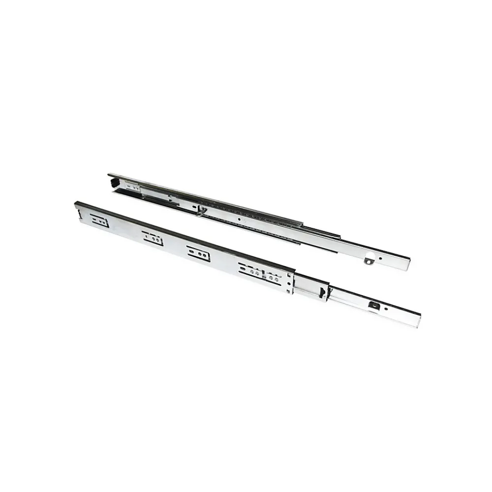 Compas, Coulisse Et Coulisseau-Emuca Jeu de coulisses à billes à sorties totale avec supports, hauteur 45mm, longueur 350mm, Acier, Zingué