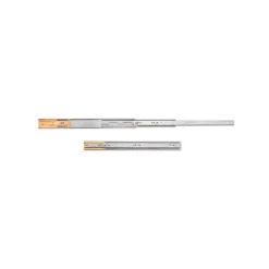Compas, Coulisse Et Coulisseau-Emuca Jeu de coulisses à billes pour tiroirs à sortie totale, fermeture amortie, hauteur 45mm, longueur 450mm, Acier, Zingué