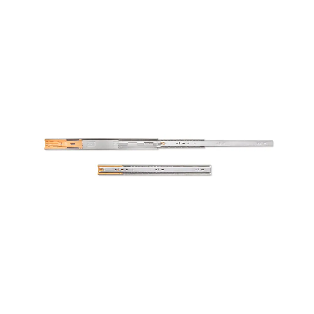Compas, Coulisse Et Coulisseau-Emuca Jeu de coulisses à billes pour tiroirs à sortie totale, fermeture amortie, hauteur 45mm, longueur 450mm, Acier, Zingué