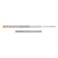 Compas, Coulisse Et Coulisseau-Emuca Jeu de coulisses à billes pour tiroir à sortie totale, hauteur 45mm, longueur 600mm, Acier, Zingué