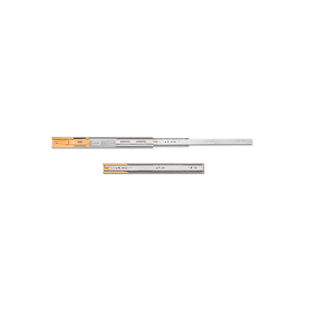 Compas, Coulisse Et Coulisseau-Emuca Jeu de coulisses à billes pour tiroirs à sortie totale, fermeture amortie, hauteur 45mm, longueur 400mm, Acier, Zingué