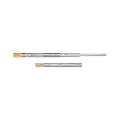 Compas, Coulisse Et Coulisseau-Emuca Jeu de coulisses à billes pour tiroirs à sortie totale, fermeture amortie, hauteur 45mm, longueur 500mm, Acier, Zingué