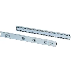 Emuca Lot de 5 coulisses pour tiroirs, roulement à billes, hauteur 45mm, profondeur 450mm, sortie totale, zingué