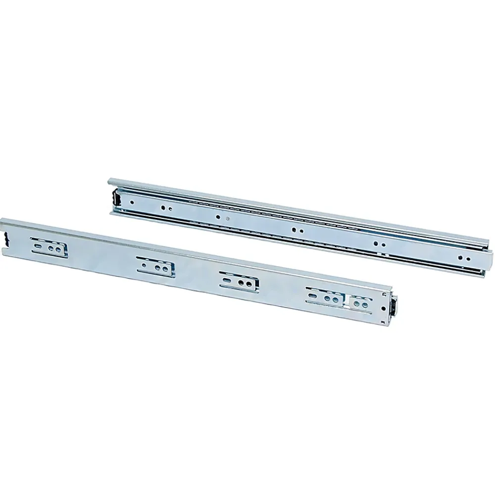 Emuca Lot de 5 coulisses pour tiroirs, roulement à billes, hauteur 45mm, profondeur 450mm, sortie totale, zingué