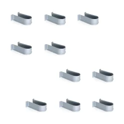 Emuca Lot de 10 Economiseurs de siphon de tiroir de bain, courbés, Plastique, Gris