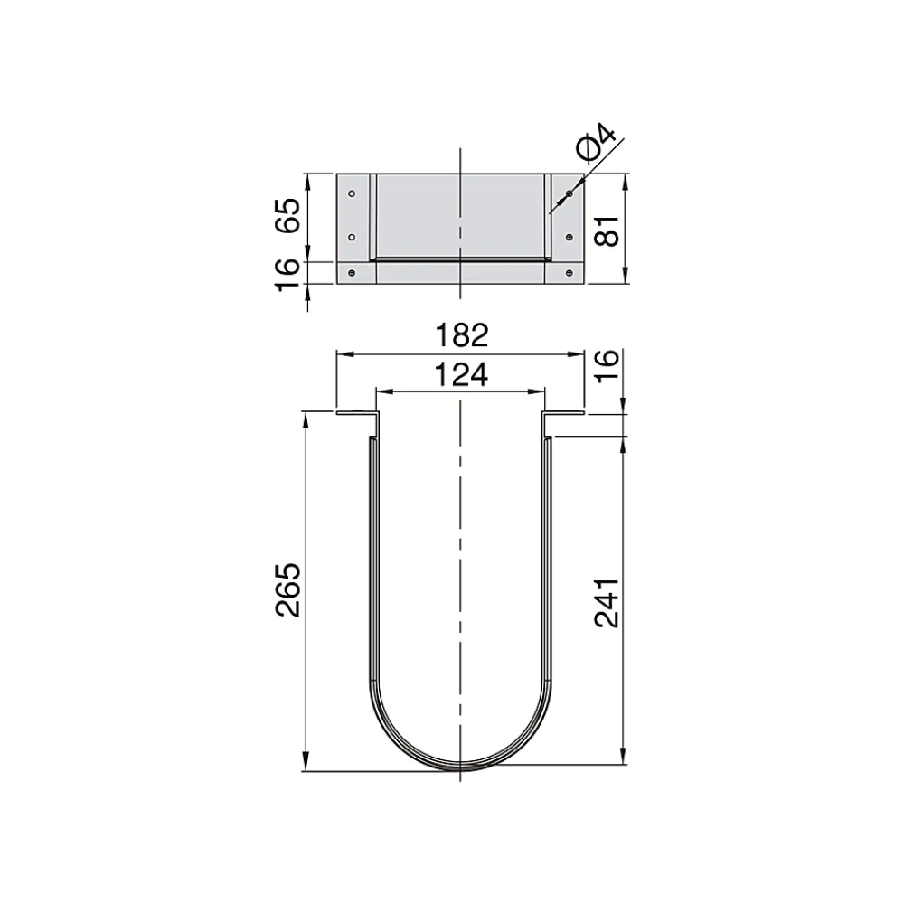 Emuca Lot de 10 Economiseurs de siphon de tiroir de bain, courbés, Plastique, Gris
