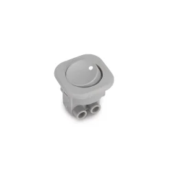Emuca Lot de 10 interrupteurs à encastrer D21x21, Plastique, Gris