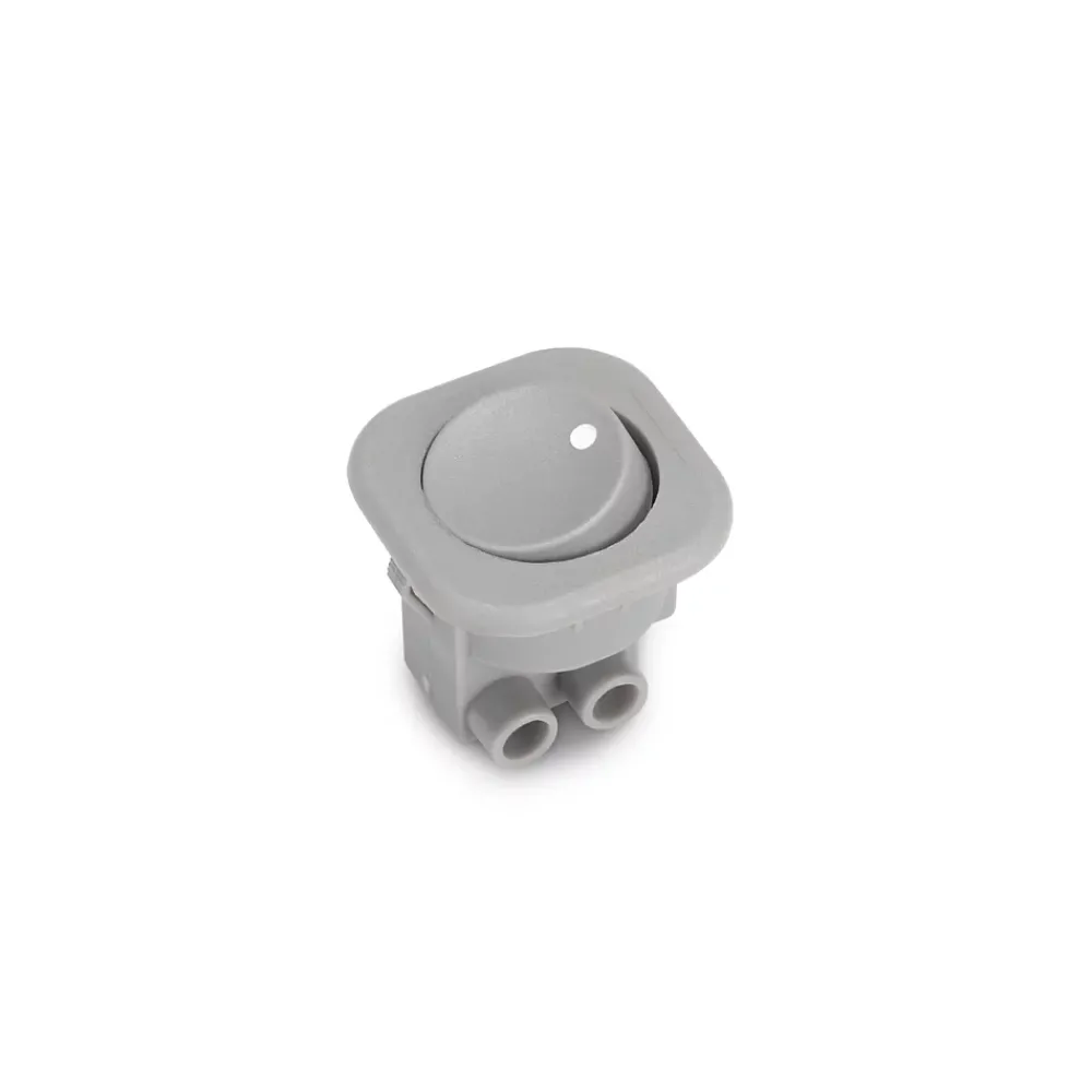 Emuca Lot de 10 interrupteurs à encastrer D21x21, Plastique, Gris
