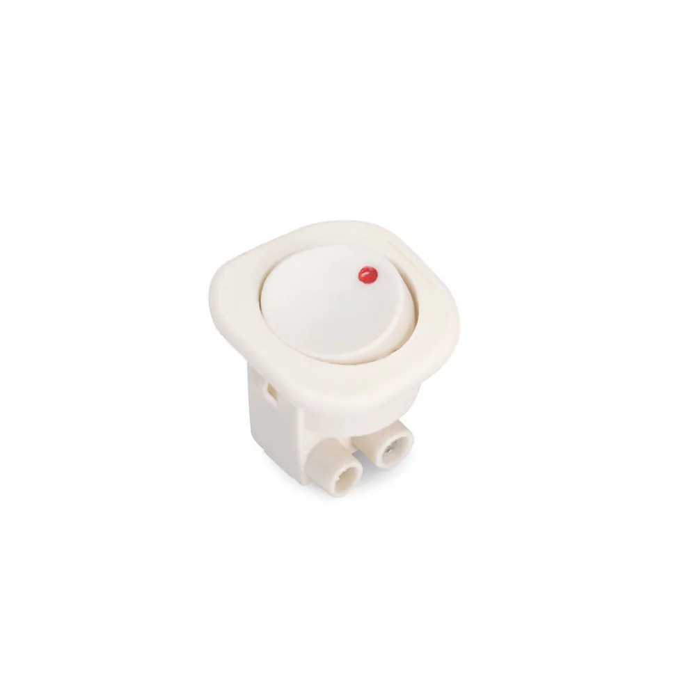 Emuca Commande De L'Éclairage-Lot de 10 interrupteurs à encastrer D21x21, Plastique, Blanc