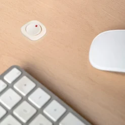 Emuca Commande De L'Éclairage-Lot de 10 interrupteurs à encastrer D21x21, Plastique, Blanc