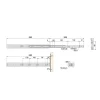Emuca Lot de 5 jeux de coulisses pour tiroirs, roulement à billes, hauteur 45mm, profondeur 550mm, à sortie totale, avec push,