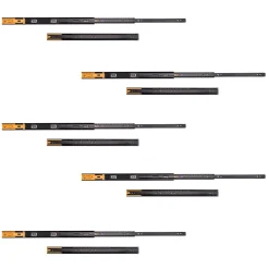 Emuca Lot de 5 jeux de Coulisses pour tiroirs, roulement à billes, hauteur 45mm, profondeur 600mm, sortie totale, fermeture