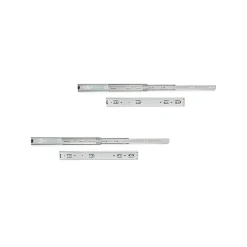 Compas, Coulisse Et Coulisseau-Emuca Lot de 5 jeux de coulisses de tiroir, roulement à billes, hauteur 17mm, profondeur 214mm, sortie partielle, zingué