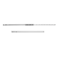 Emuca Lot de 5 jeux de coulisses de tiroir, roulement à billes, hauteur 17mm, profondeur 246mm, sortie partiel, Zingué