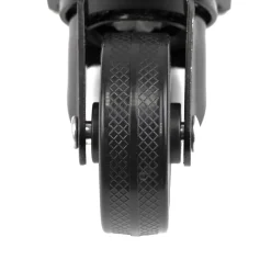 Emuca Pied De Meuble-Lot de 4 roulettes Black avec plétine de montage, diamètre 75mm, Plastique et Acier, Noir