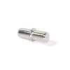 Emuca Equerre De Fixation-Taquets cylindriques, pour bois, D. 5 mm, Acier, Nickelé, 50 ud.-