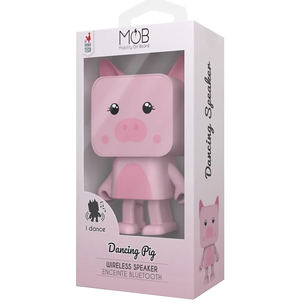 Mobility On Board Enceinte, Écouteur Et Casque-Enceinte Bluetooth Dancing Cochon - - Enceinte Bluetooth Cochon Rose