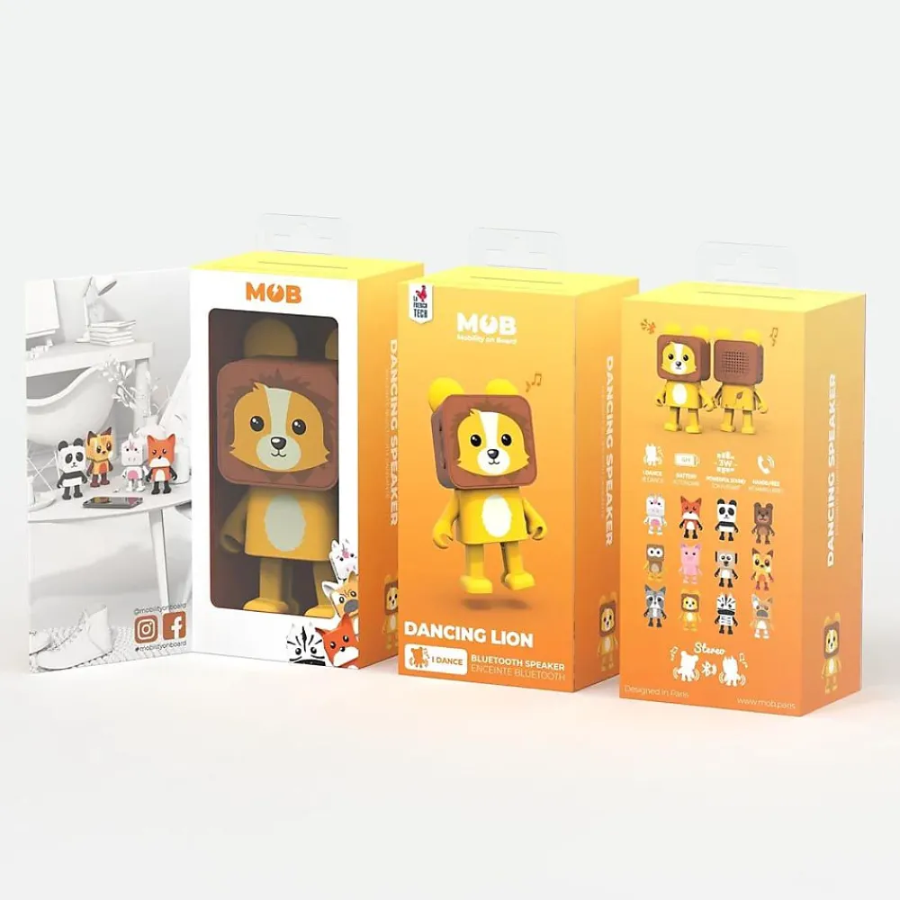 Mobility On Board Enceinte, Écouteur Et Casque-Enceinte Bluetooth Dancing Lion - - Enceinte Bluetooth Lion Jaune