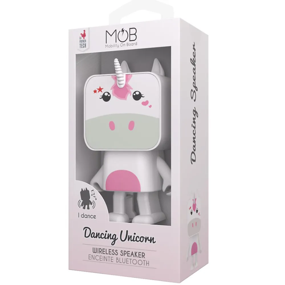 Mobility On Board Enceinte, Écouteur Et Casque-Enceinte Bluetooth Dancing Licorne - - Enceinte Bluetooth Licorne Blanc