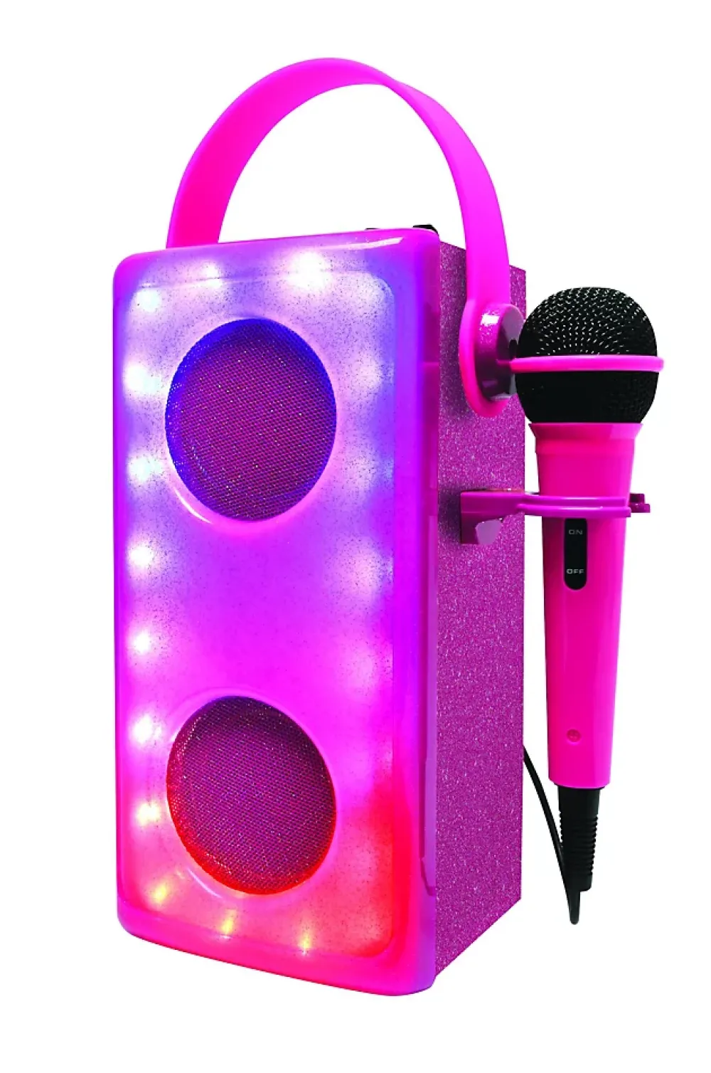 Lexibook Enceinte Bluetooth lumineuse Rose avec micro