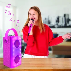 Lexibook Enceinte Bluetooth lumineuse Rose avec micro