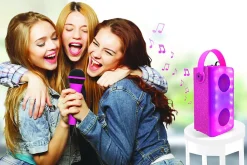 Lexibook Enceinte Bluetooth lumineuse Rose avec micro