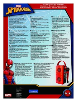 Lexibook Enceinte Bluetooth lumineuse avec micro Spiderman