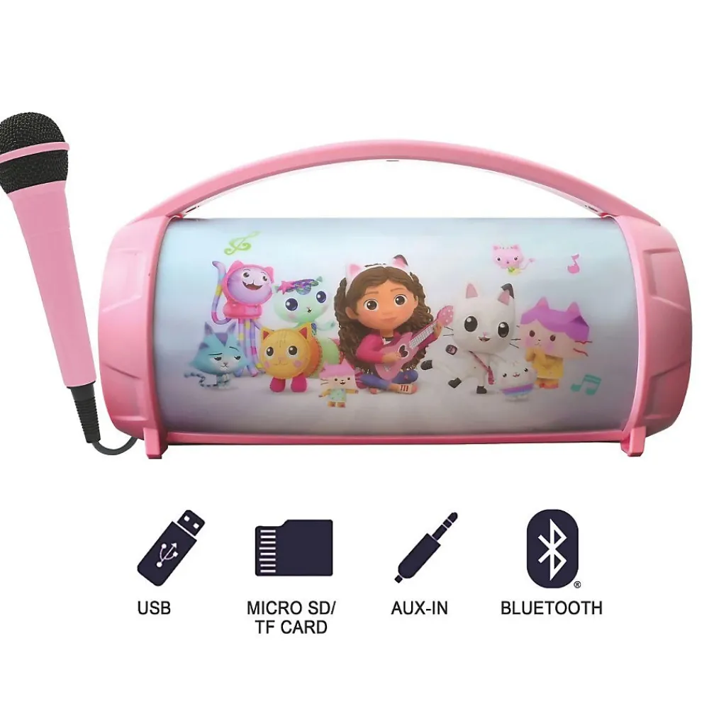 Lexibook Enceinte Bluetooth Sans-Fil Lumineuse avec Micro Gabby et la Maison Magique