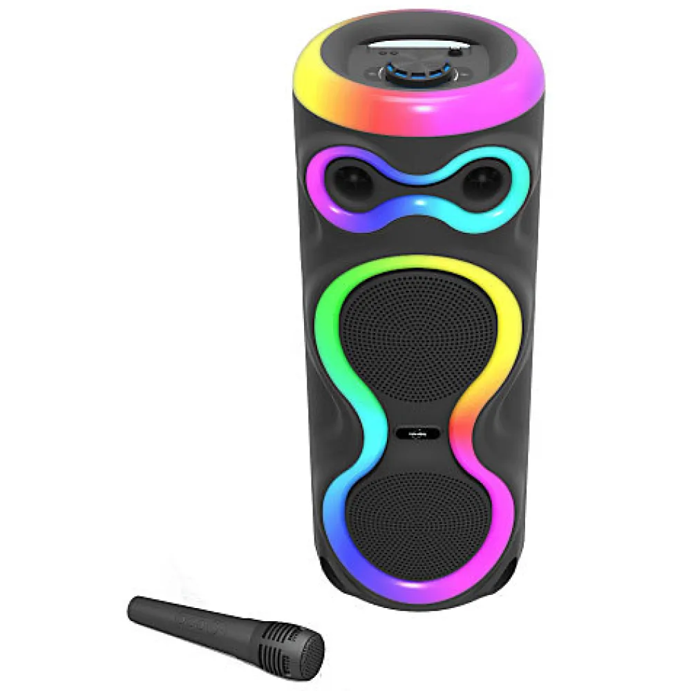 Inovalley Enceinte lumineuse Bluetooth KARAOKE 1000W FIREBOOST