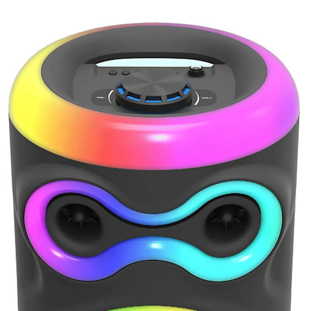 Inovalley Enceinte lumineuse Bluetooth KARAOKE 1000W FIREBOOST
