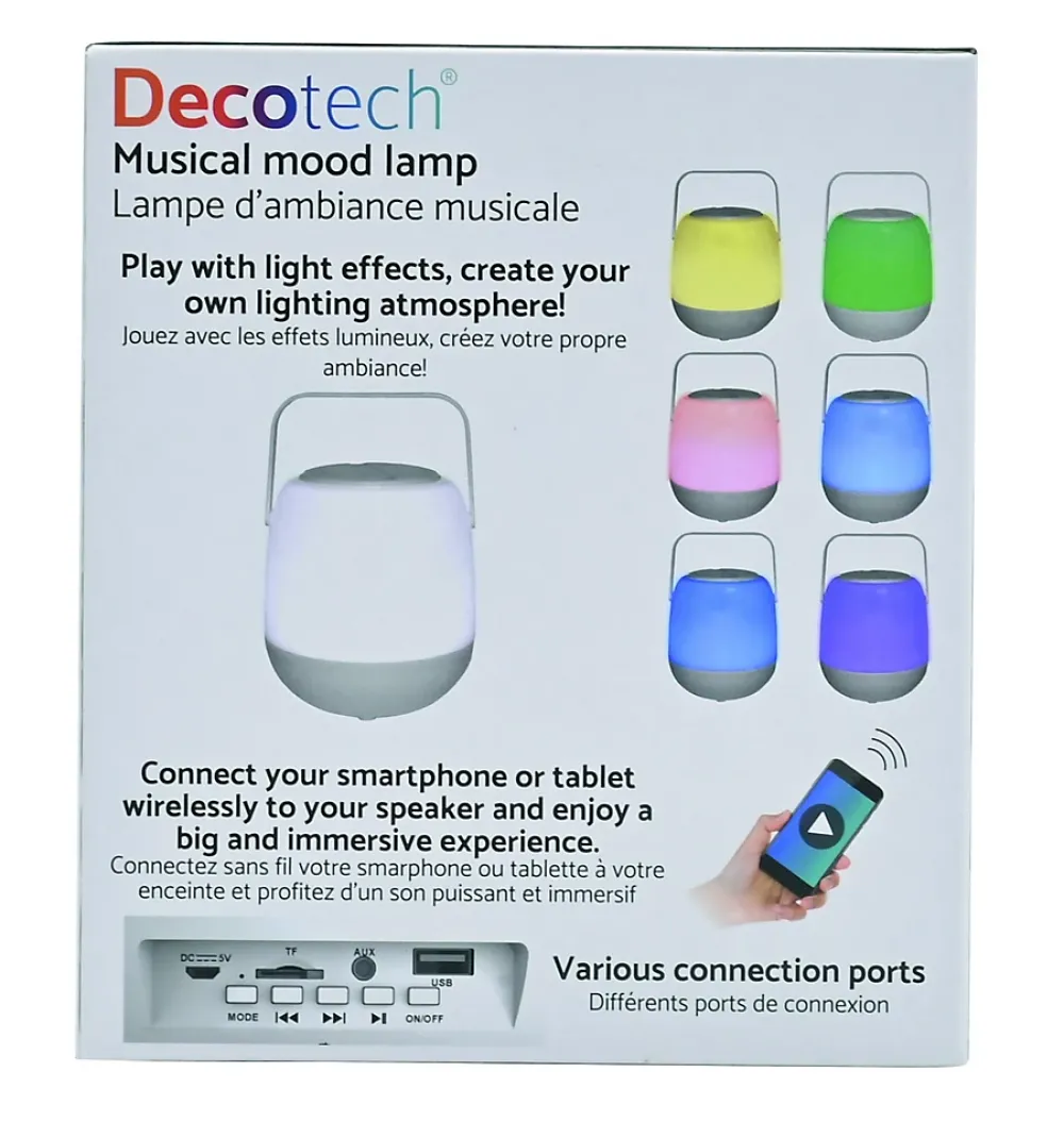 Lexibook Enceinte, Écouteur Et Casque-Enceinte portable Decotech avec effets lumineux