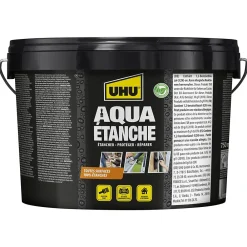 UHU Etanchéité Des Fondations|Etanchéité Du Mur Intérieur-Enduit d'étanchéité noir Aqua étanche, seau de 2,5L