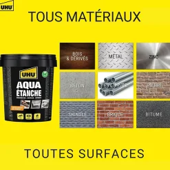 UHU Enduit d'étanchéité noir Aqua étanche pot de 750 ml