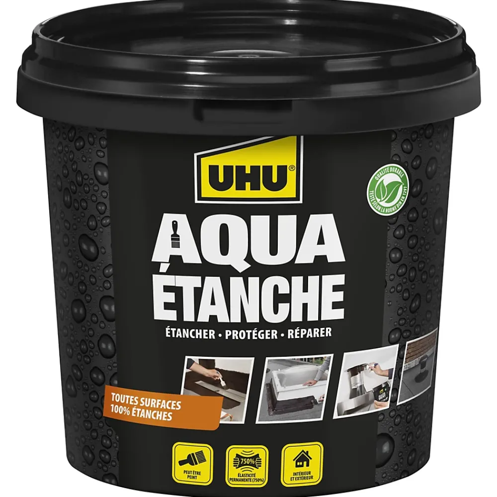 UHU Enduit d'étanchéité noir Aqua étanche pot de 750 ml