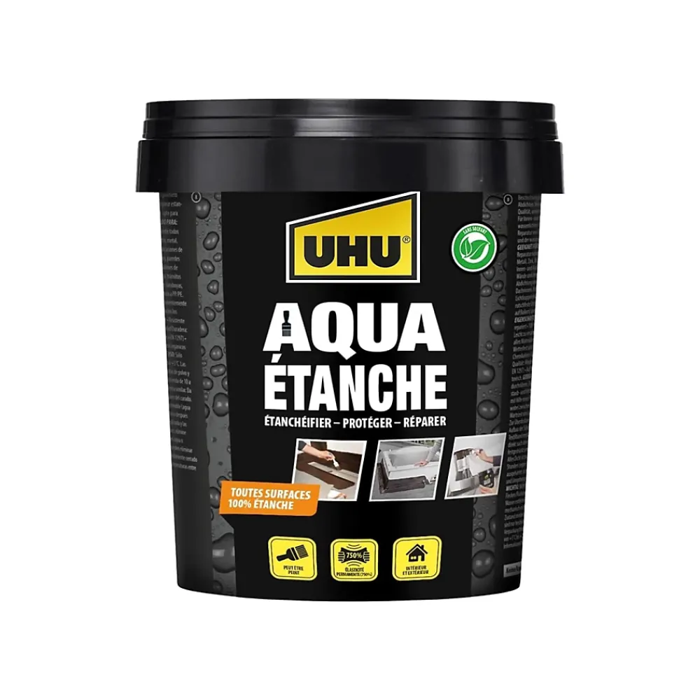 UHU Enduit d'étanchéité noir Aqua étanche pot de 750 ml