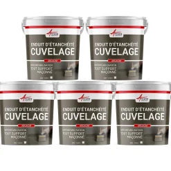 Arcane Industries Etanchéité Des Fondations-Enduit Hydrofuge pour support maçonné - ARCACIM Blanc - Offre Spéciale : 5 x 25 Kg -
