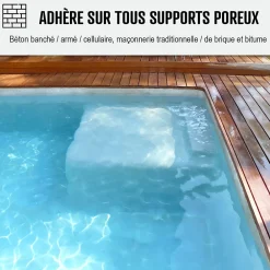 Arcane Industries Etanchéité Des Fondations-Enduit Piscine Hydrofuge - Etanchéité Piscine & Cuvelage : ARCACIM PISCINE Gris - Offre Spéciale : 5 x 25 Kg -