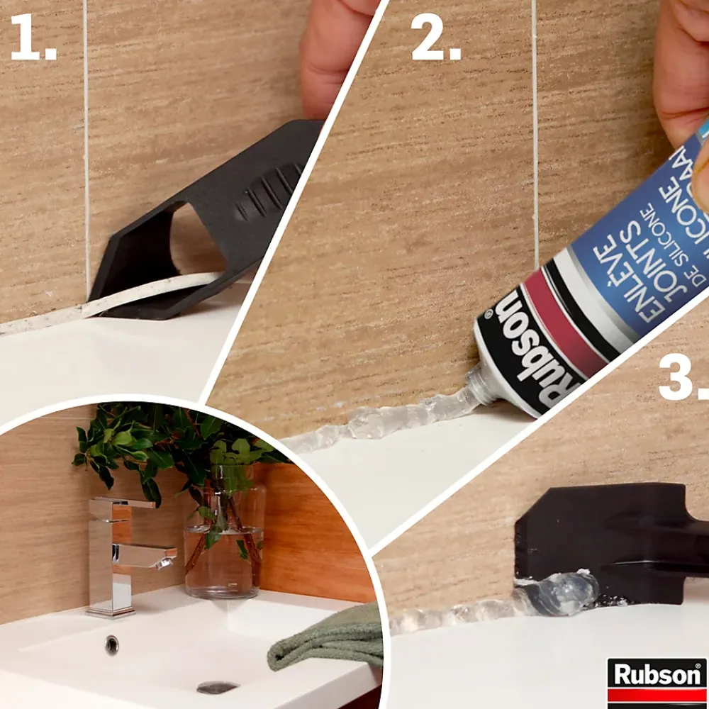 Rubson Mastic, Cartouche Joint Et Silicone-Enlève joints Easy Service tube 80ml