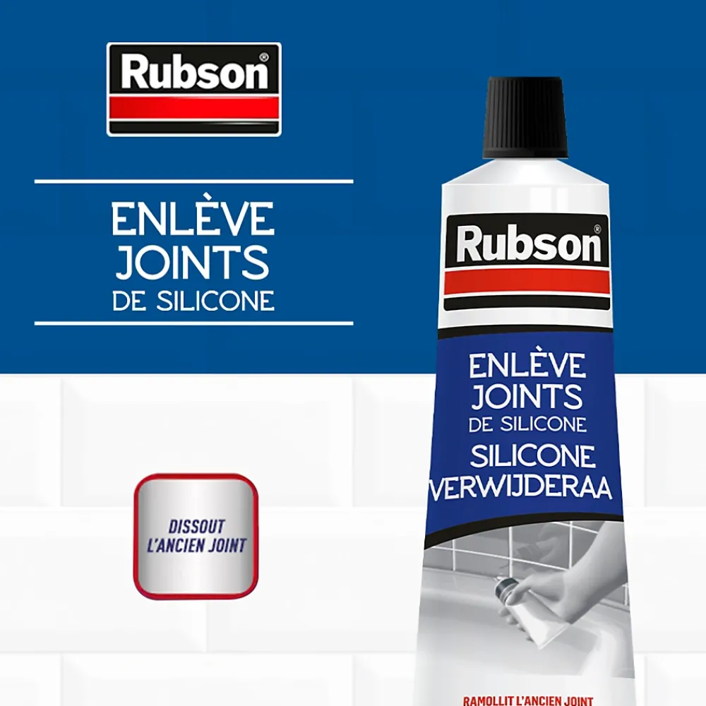 Rubson Mastic, Cartouche Joint Et Silicone-Enlève joints Easy Service tube 80ml