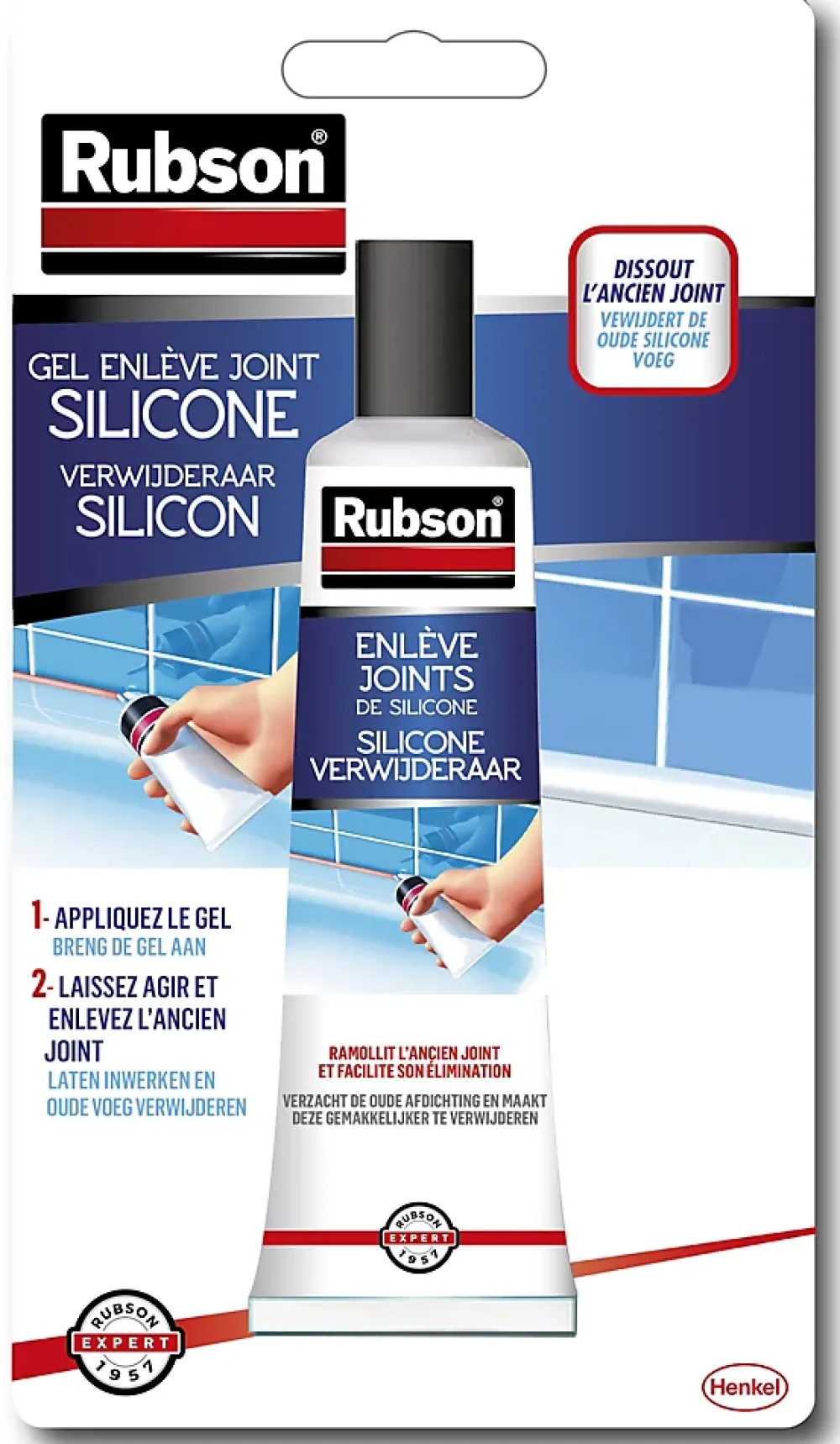 Rubson Mastic, Cartouche Joint Et Silicone-Enlève joints Easy Service tube 80ml