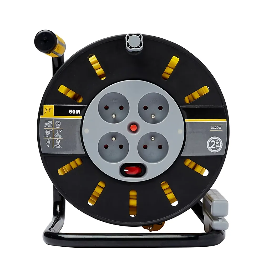 Diall Enrouleur Électrique-Enrouleur de bricolage HO5VVF 3G1.5mm², 50m